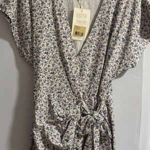 Sezane Blue Floral Samantha dress